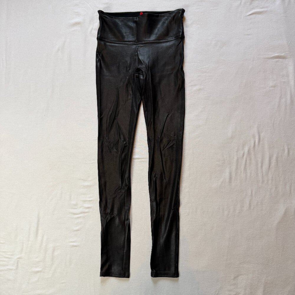Spanx Faux Leather Leggings‎ Black Compression Small